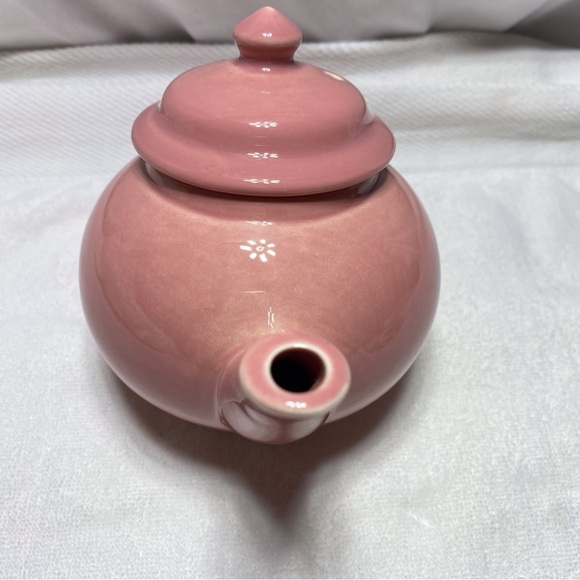 Vintage in EUC. Adorable pink ceramic pottery teapot - Picture 12 of 13